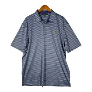 Masters Collection Polo Shirt Men XL Purple Blue Striped Augusta National Golf